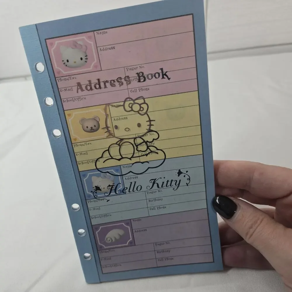 Vintage Hello Kitty Sanrio 90s Address Book Planner Pastel 1999 Kawaii UNUSED